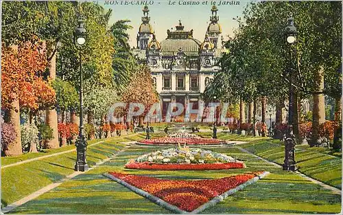 Cartes postales Monte Carlo Le Casino et le Jardin