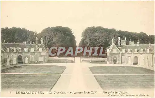 Cartes postales Le Haras du Pin La Cour Colbert et l'Avenue Louis XIV Vue prise du Chateau