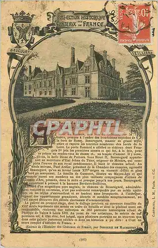 Cartes postales Collection Histoirique des Chateaux de France Ch�teau de Beauregard