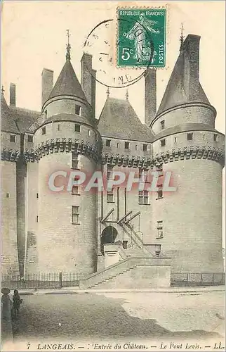 Ansichtskarte AK Langeais L'Entree du Chateau Le Pont Levis