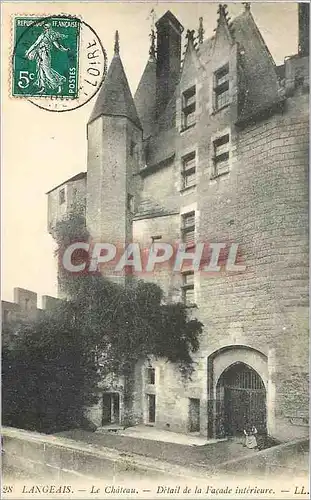 Cartes postales Langeais Le Chateau Detail de la Facade Interieure