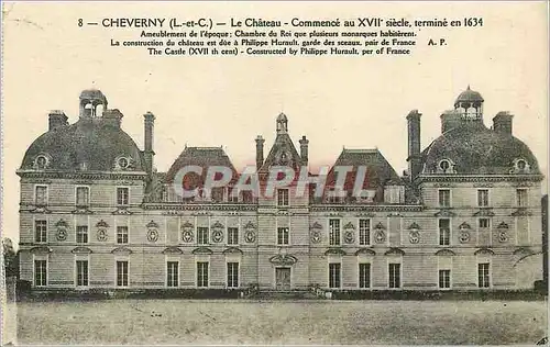 Ansichtskarte AK Cheverny (L et C) Le Chateau Commence au XVIe Siecle