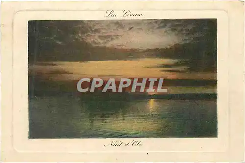 Cartes postales Lac Leman Nuit d'Ete