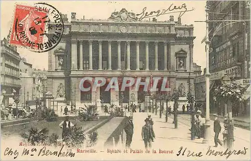 Ansichtskarte AK Marseille Square et Palais de la Bourse