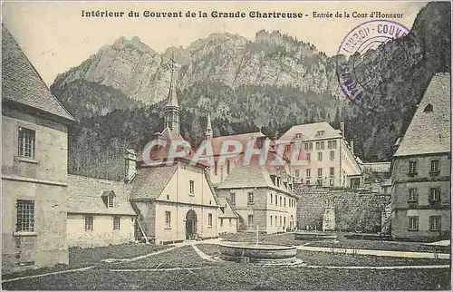 Cartes postales Interieur du Couvent de la Grande Chartreuse Entree de la Cour d'Honneur