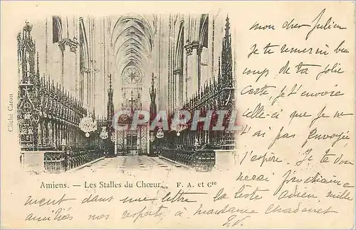 Cartes postales Amiens Les Stalles du Ch�ur (carte 1900�