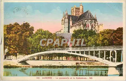 Cartes postales Auxerre La Passerelle et la Cathedrale