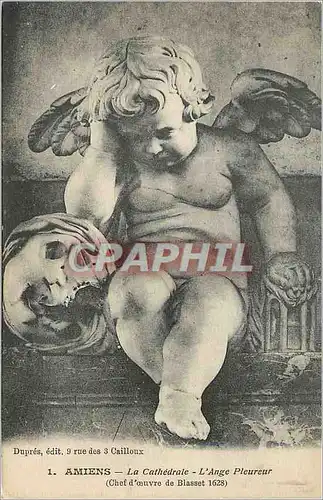 Cartes postales Amiens La Cathedrale L'Ange Pleureur