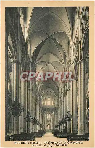 Cartes postales Bourges (Cher) Interieur de la Cathedrale Merveille du Style Gothique