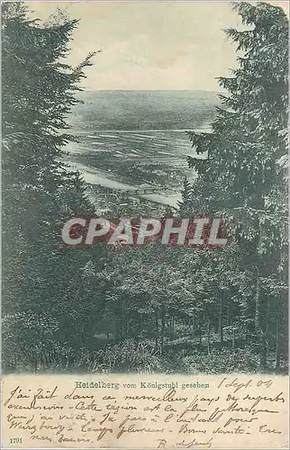 Cartes postales Heidelberg vom Konigstubl Gesehen