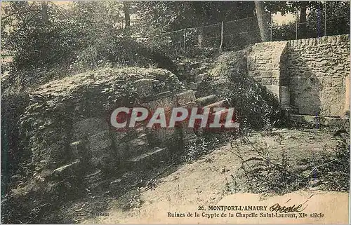 Cartes postales Montfort L'Amaury Ruines de la Crypte de la Chapelle Saint Laurent XIe Siecle