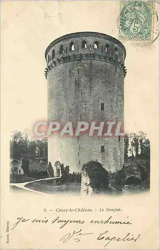 Cartes postales Coucy le Chateau Le Donjon (carte 1900)
