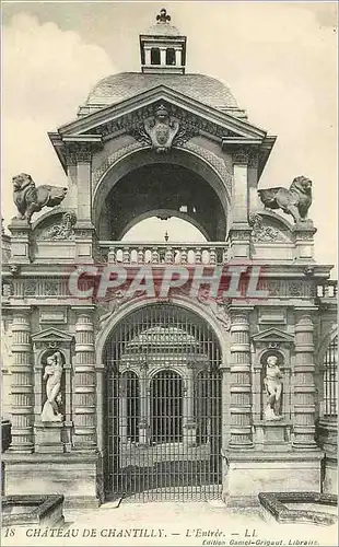 Cartes postales Chateau de Chantilly L'Entree