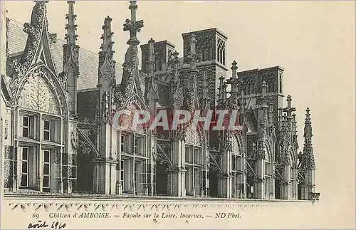 Ansichtskarte AK Chateau d'Amboise Facade sur la Loire Lucarnes