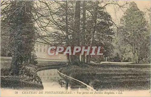Cartes postales Chateau de Fontainebleau Vue prise au Jardin Anglais