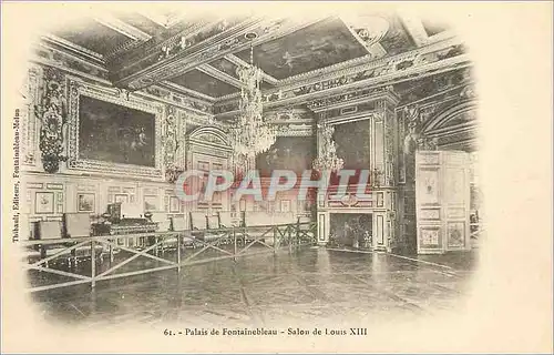 Ansichtskarte AK Palais de Fontainebleau Salon de Louis XIII (carte 1900)