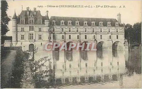 Cartes postales Chateau de Chenonceaux (I et L) XVe et XVIe Siecles