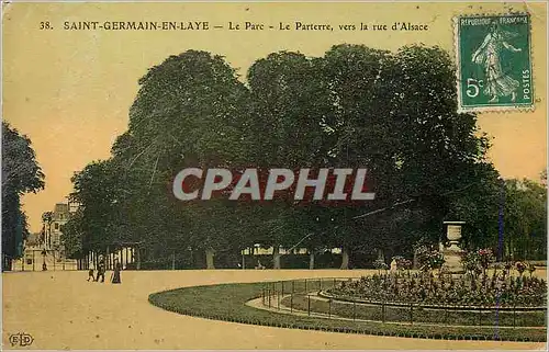 Cartes postales Saint Germain en Laye Le Parc Le Parterre vers la Rue d'Alsace