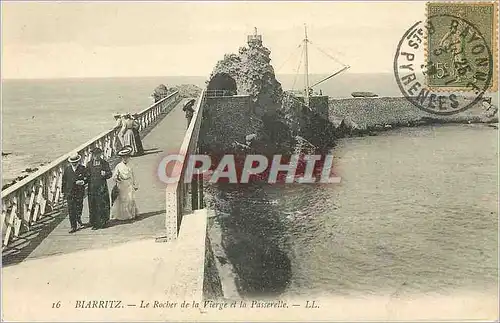 Ansichtskarte AK Biarritz Le Rocher de la Vierge et la Passerelle