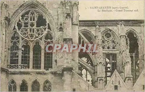 Ansichtskarte AK Saint Quentin (apres Guerre) La Basilique Grand Transept Sud