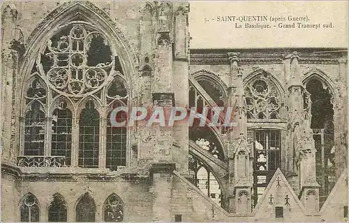 Cartes postales Saint Quentin (apres Guerre) La Basilique Grand Transept Sud