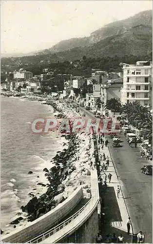 Moderne Karte Menton La Cote d'Azur Quai General Leclerc Automobile