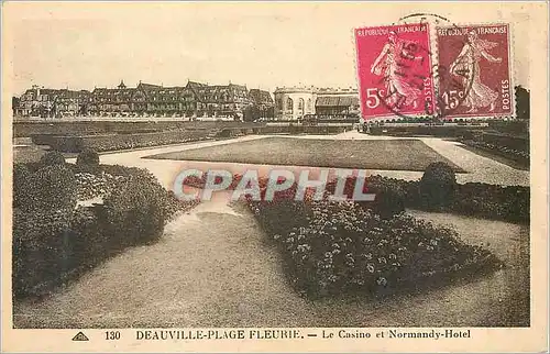 Cartes postales Deauville Plage Fleurie Le Casino et Normandy Hotel