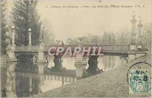 Cartes postales Chateau de Chantilly Parc Le Pont des Grands Hommes
