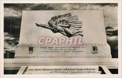 Cartes postales moderne Saint Valery en Caux Le Monument Costes et Bellante