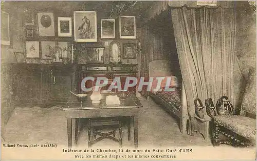 Cartes postales Interieur de la Chambre Lit de Mort de Saint Cure d'Ars