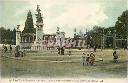 Ansichtskarte AK Lyon L'Entree du Parc de la Tete d'Or et le Monument des Legionnaires du Rhone