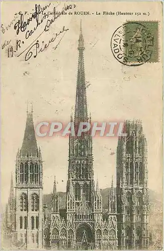 Cartes postales La Cathedrale de Rouen La Fleche (Hauteur 152 m)