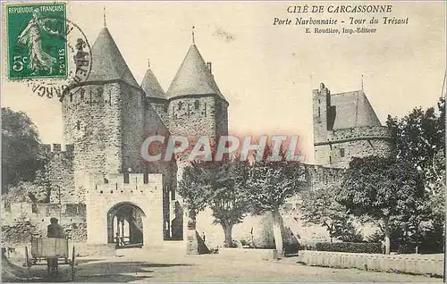 Ansichtskarte AK Cite de Carcassonne Porte Narbonnaise Tou du Tresaut