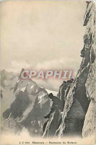 Cartes postales Chamonix Ascension du Grepon Alpinisme