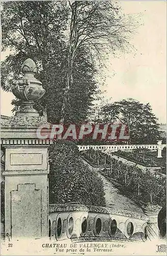 Cartes postales Chateau de Valencay (Indre) Vue prise de la Terrasse