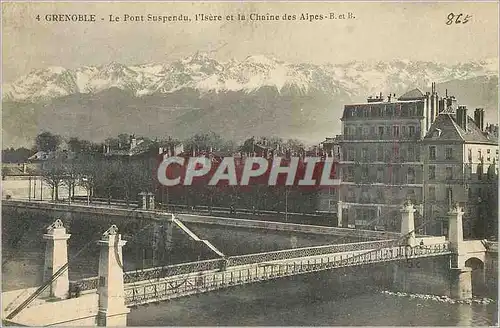 Ansichtskarte AK Grenoble le Pont Suspendu