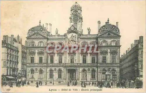 Cartes postales Lyon Hotel de Ville Entree Principale