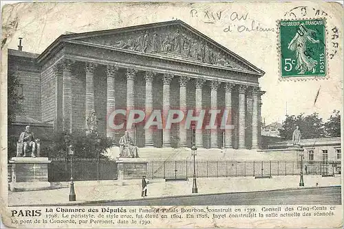 Cartes postales Paris la Chambre des Deputes