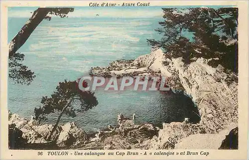 Cartes postales Toulon une Calangue au Cap Brun Cote d'Azur