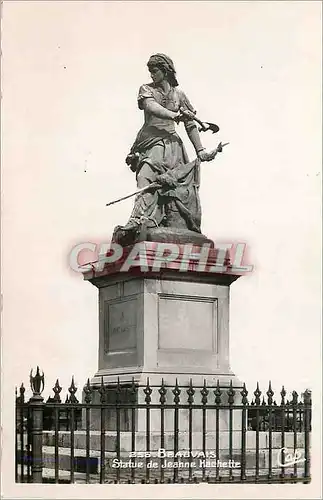 Moderne Karte Beauvais Statue de Jeanne Hachette