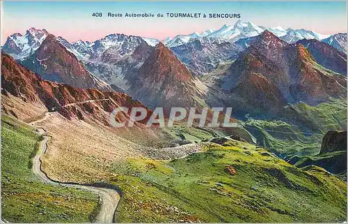 Ansichtskarte AK Route Automobile du Tourmalet a Sencours