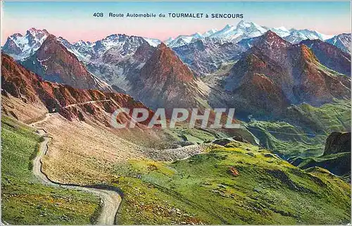 Cartes postales Route Automobile du Tourmalet a Sencours