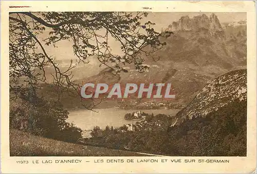 Ansichtskarte AK Le Lac d'Annecy les Dents de Lanfon et vue sur St Germain