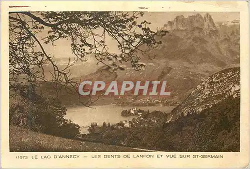 Cartes postales Le Lac d'Annecy les Dents de Lanfon et vue sur St Germain