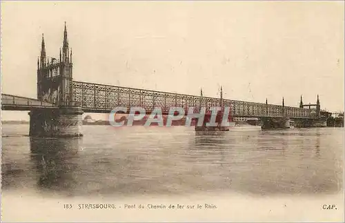 Ansichtskarte AK Strasbourg Pont du Chemin de Fer sur le Rhin