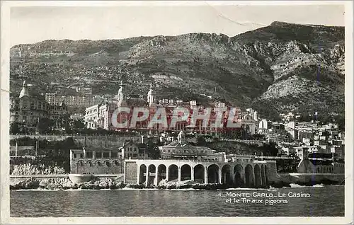 Moderne Karte Monte Carlo le Casino et le Tir aux Pigeons