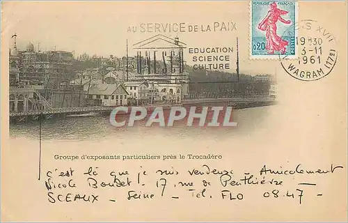 Cartes postales Groupe d'Exposants Particuliers pres le Trocadero Paris