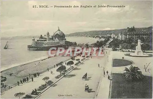 Cartes postales Nice Promenade des Anglais et Jetee Promenade