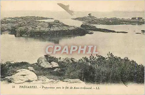 Cartes postales Tregastel Panorama vers le De de Aun ti Guard