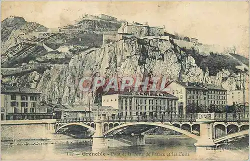 Ansichtskarte AK Grenoble Pont de la Porte de France et les Forts